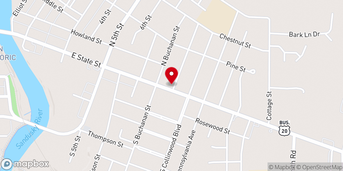 Map showing location of St.Marys Presbyterian church