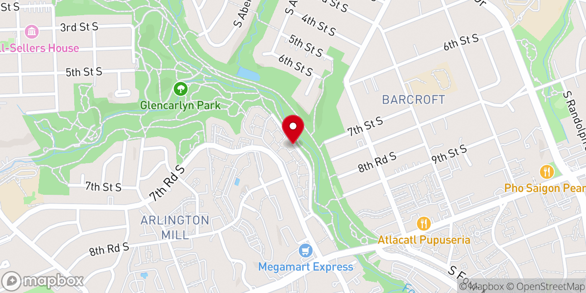 Map showing location of Campbell Custom Carpentry
