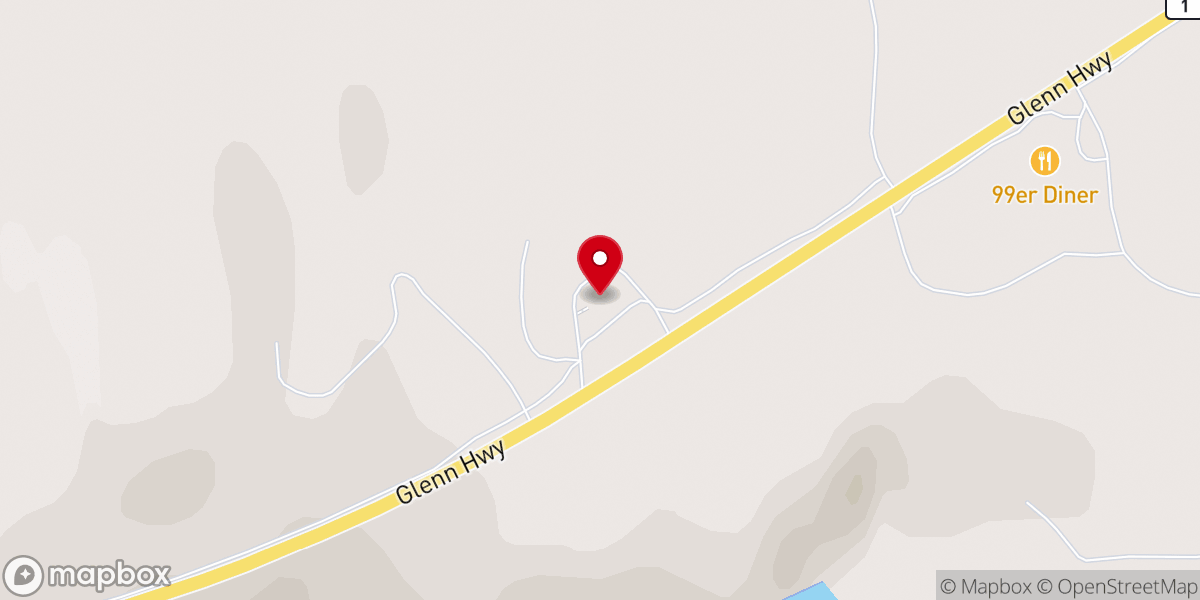 Map showing location of Glacier View Bible Church