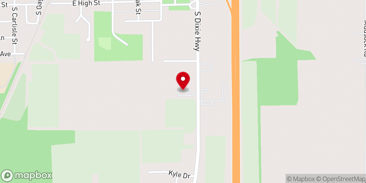 Map showing location of Cridersville Church of the Nazarene