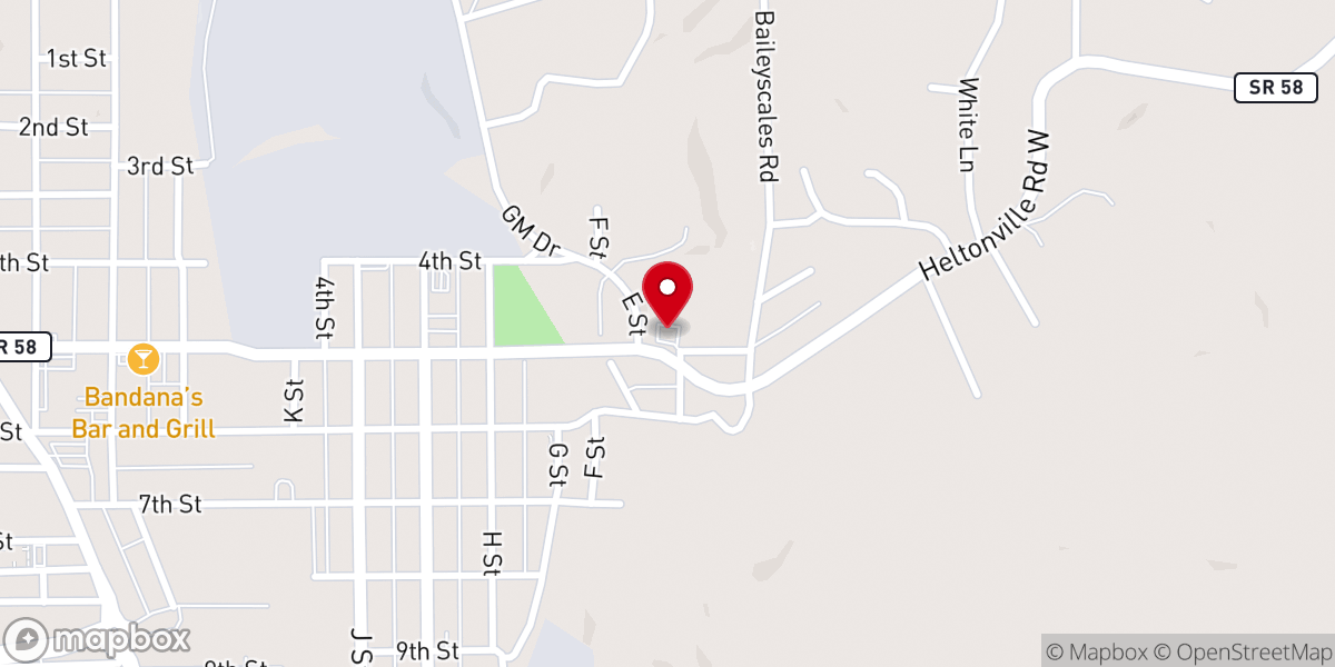 Map showing location of Apostolic Faith Assembly Church