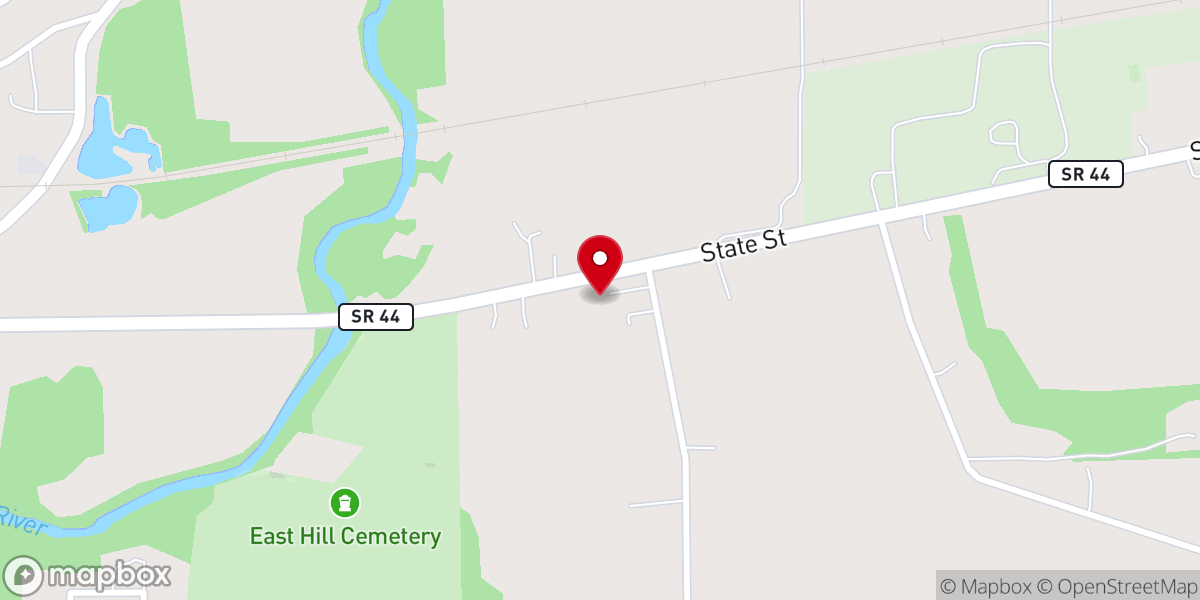 Map showing location of Christ Fellowship Church of Rushville
