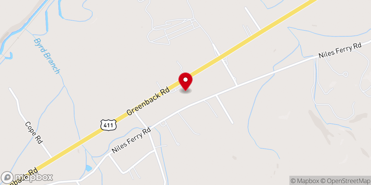 Map showing location of Niles Ferry Baptist Church