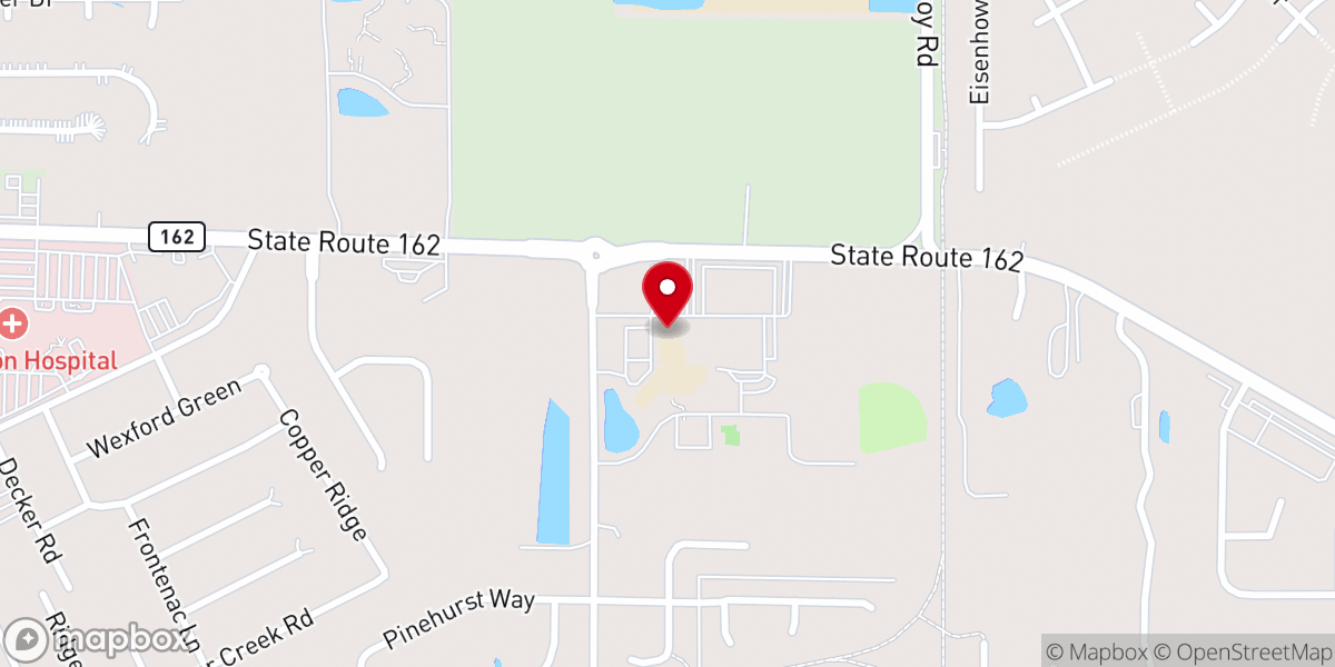 Map showing location of First Baptist Church Maryville