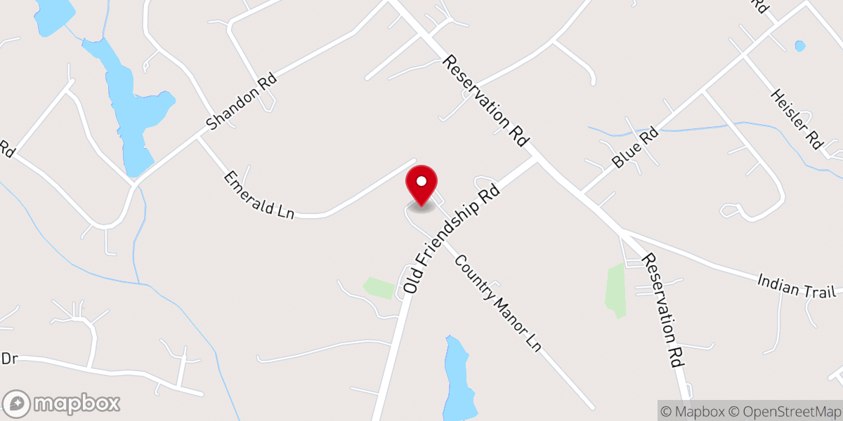 Map showing location of Providence Baptist Church