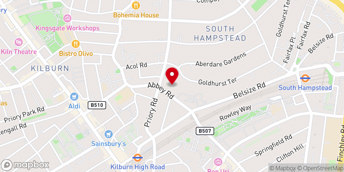 Map showing location of Priory Hall