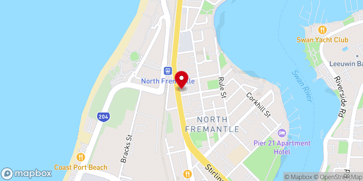 Map showing location of St Anne's Catholic Church