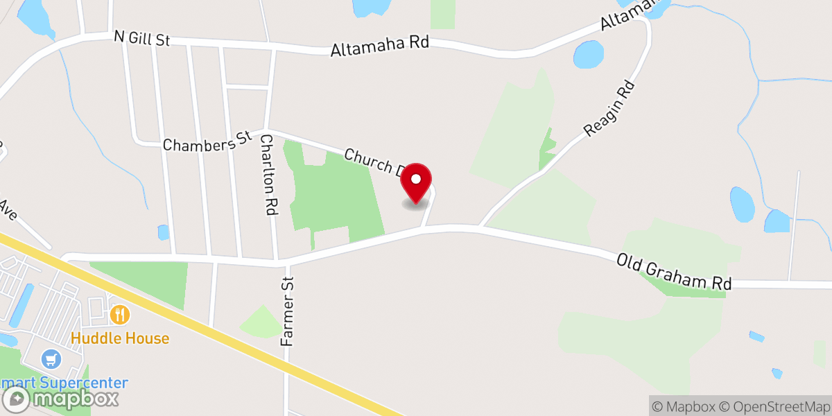 Map showing location of First Alliance Church