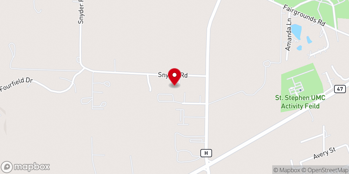 Map showing location of Calvary Chapel
