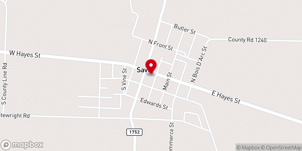 Map showing location of Savoy