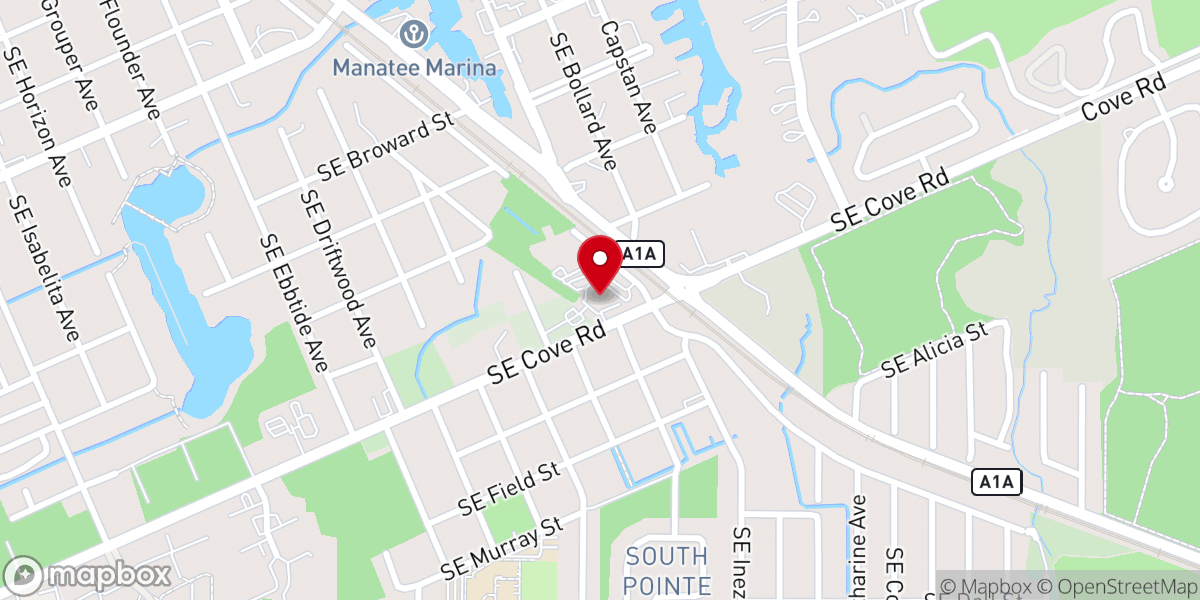 Map showing location of Port Salerno Church of God