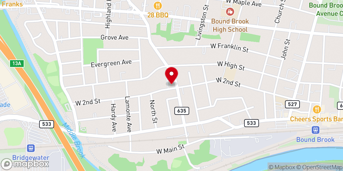 Map showing location of St. Mary's Roman Catholic Church