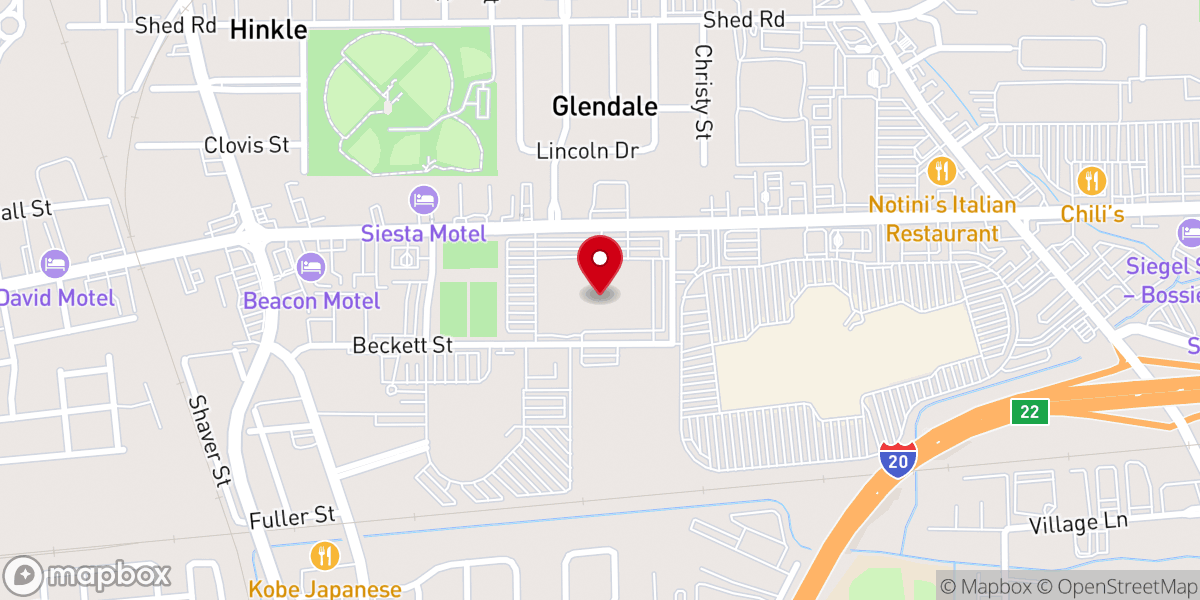 Map showing location of First Bossier