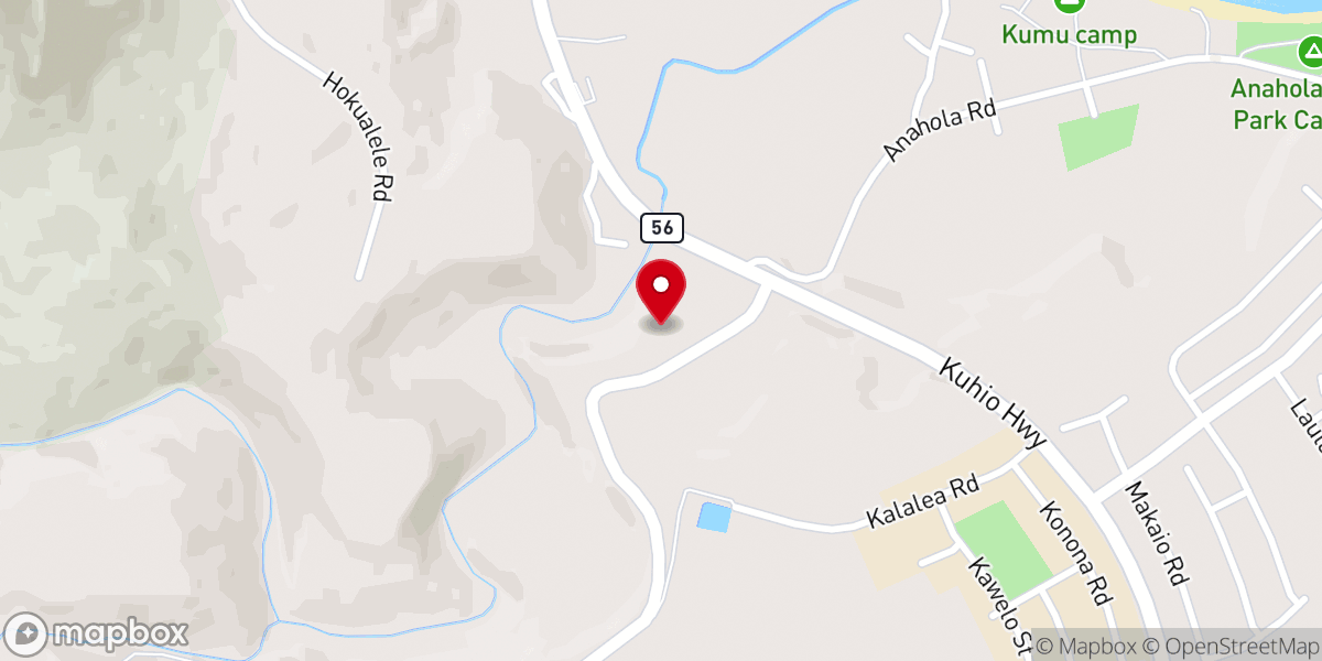 Map showing location of Koolauhuiia Protestant Church