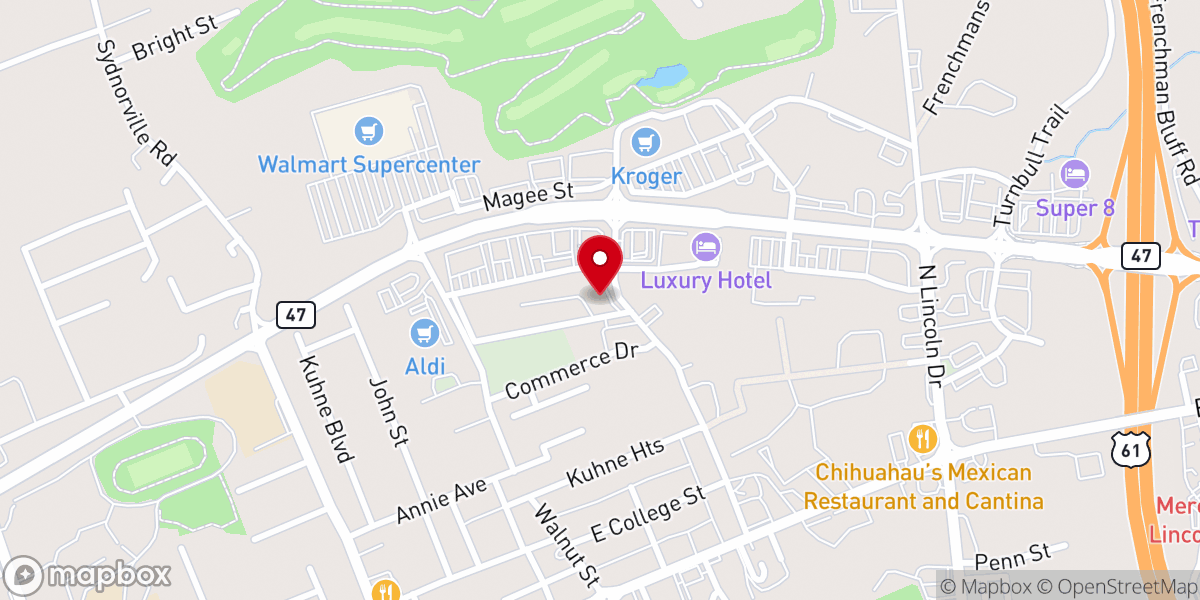 Map showing location of Harvester Christian Church - Troy Campus