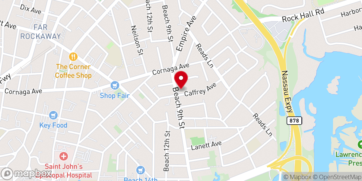 Map showing location of Mesivta Shaarei Chaim