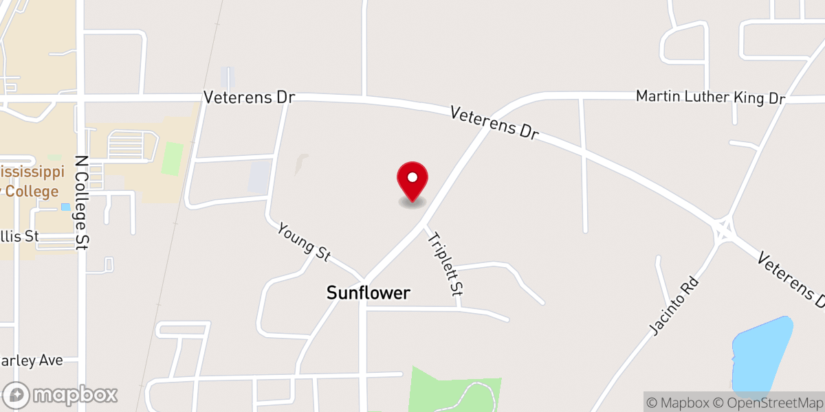 Map showing location of Springhill M.B. Church