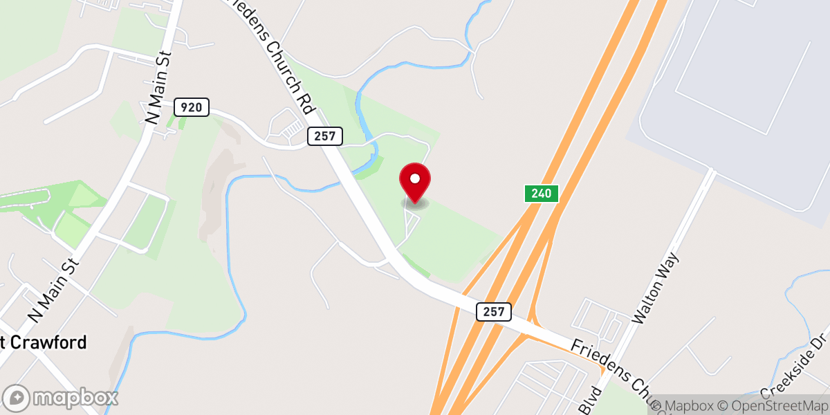 Map showing location of Overlook Produce, Bakery & Deli
