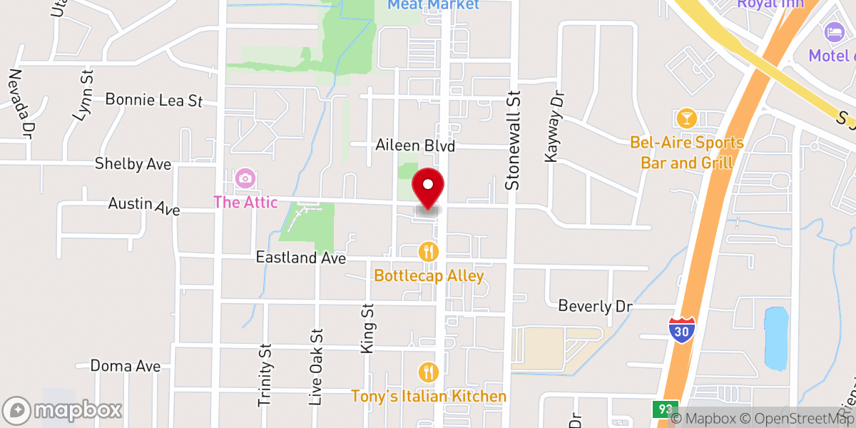 Map showing location of Greenville First Assembly Of God
