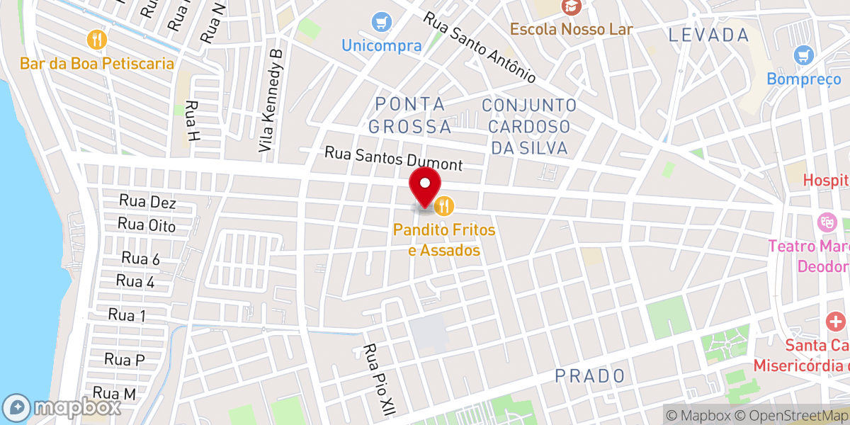 Map showing location of Igreja do Evangelho Quadrangular- Sede