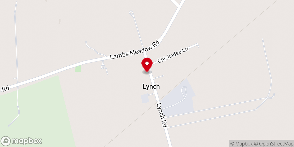 Map showing location of Lynch United Methodist Church