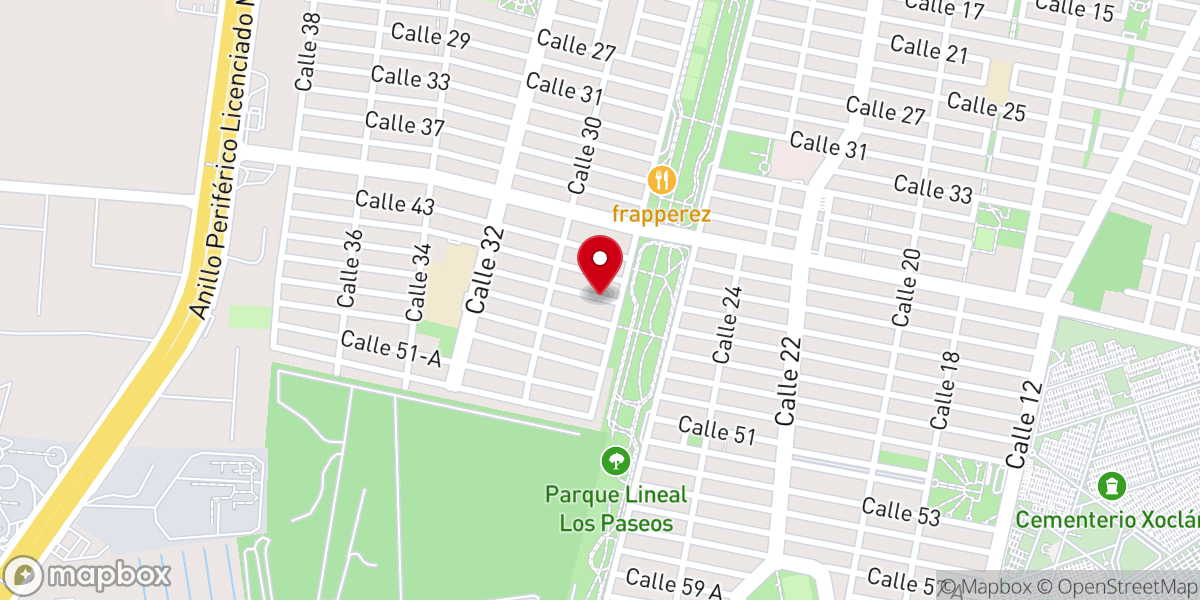 Map showing location of Casa de Papio
