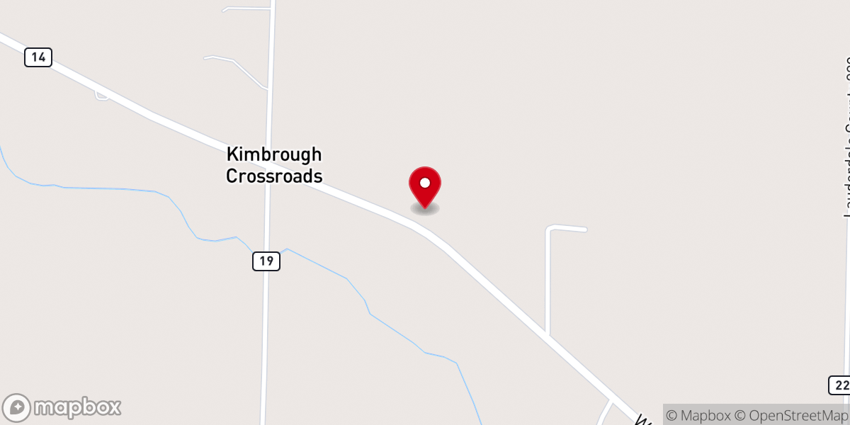 Map showing location of Oak Grove AME Church