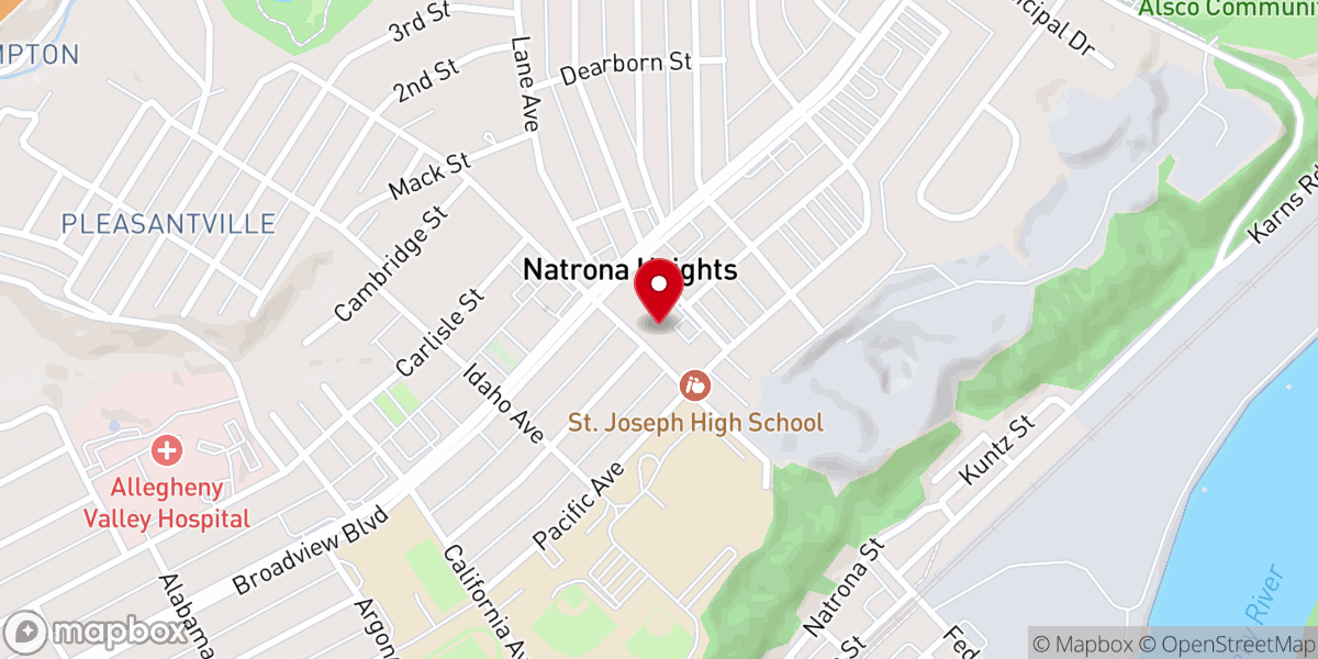 Map showing location of Guardian Angels Parish-Most Blessed Sacrament