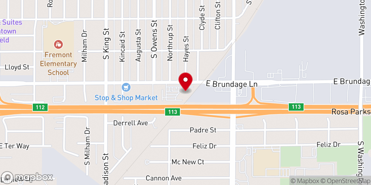 Map showing location of St. John Missionary Baptist Church