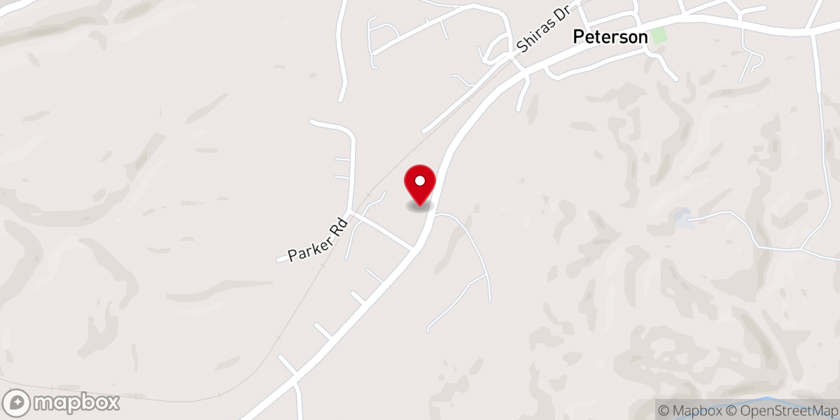 Map showing location of Peterson Nazarene Church