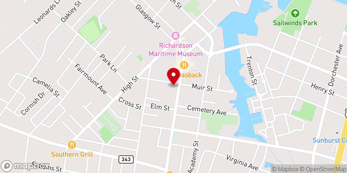 Map showing location of Grace Methodist Church of Cambridge