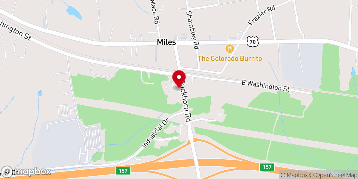 Map showing location of Hunters Chapel AME