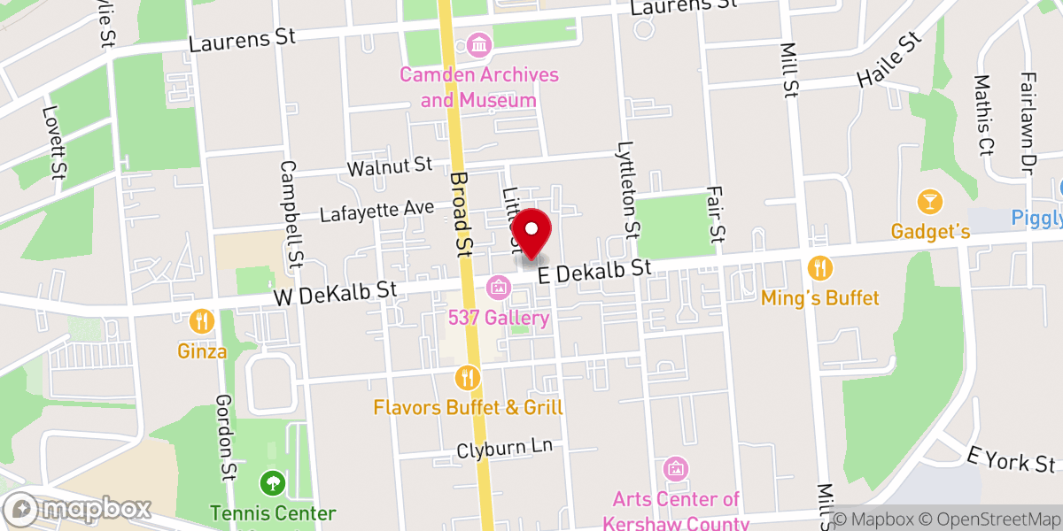 Map showing location of Little Theatre
