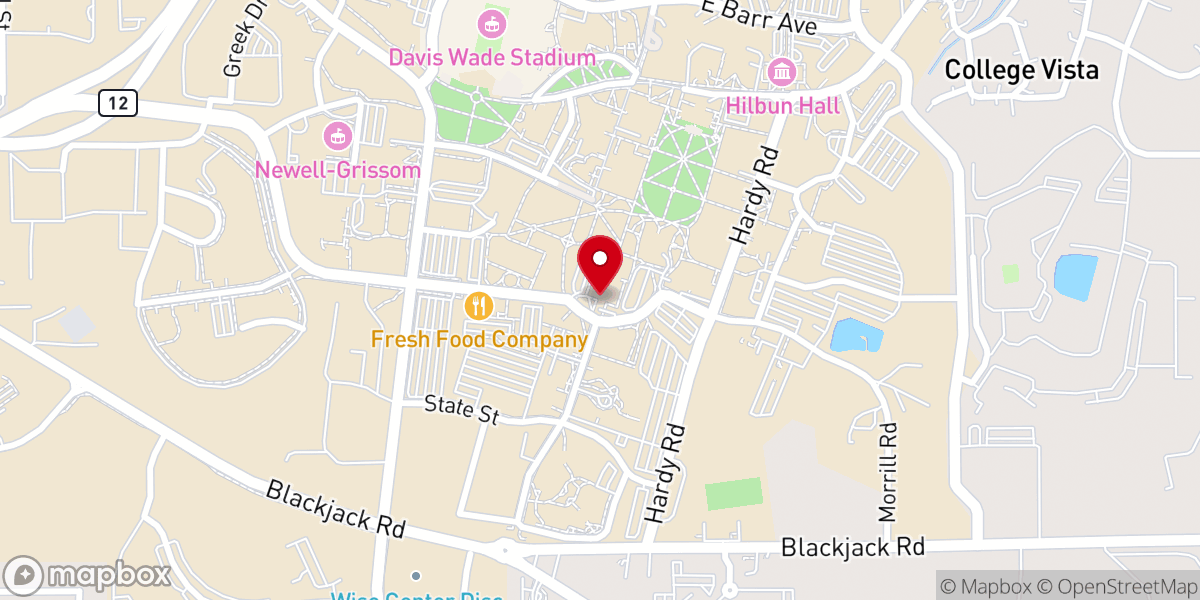 Map showing location of Allen Chapel
