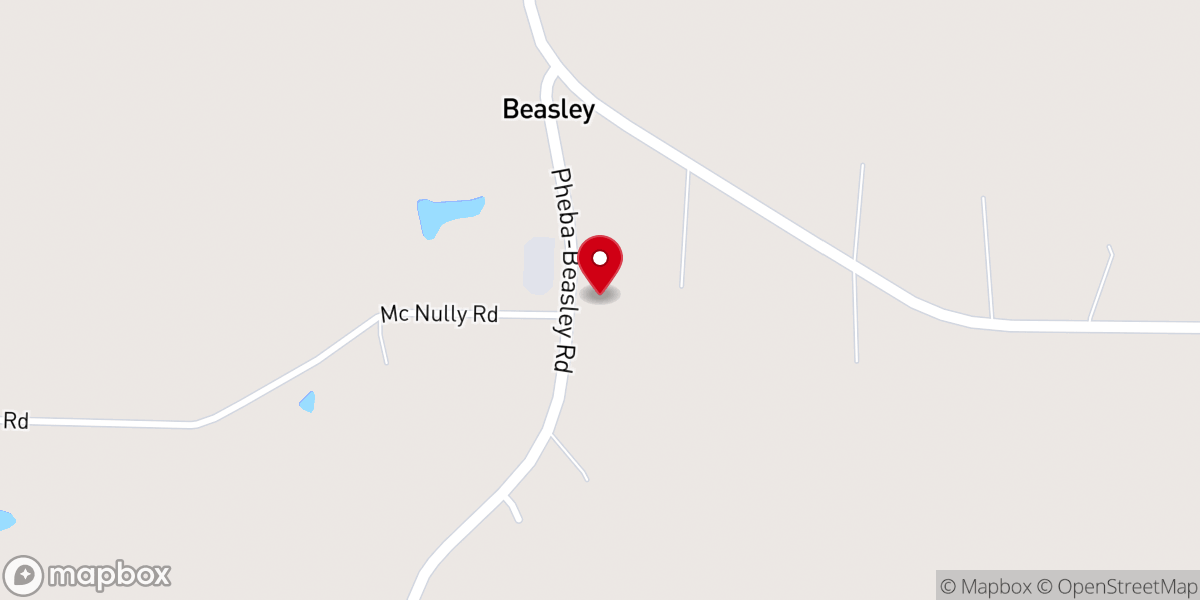 Map showing location of St Paul Beasley CME Church