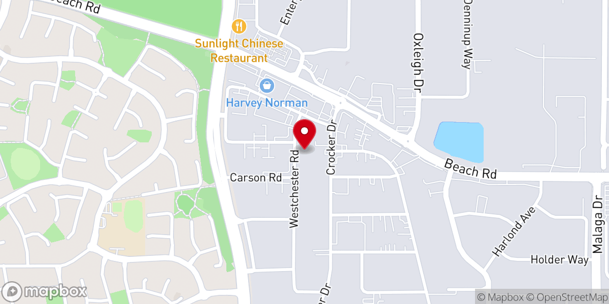 Map showing location of Malaga Church of Christ