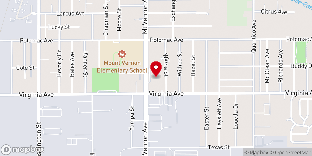 Map showing location of Apostolic Assembly Spanish Church