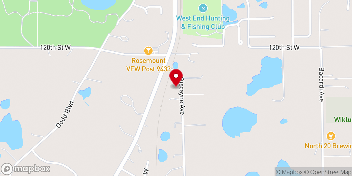 Map showing location of Cedarwood Church