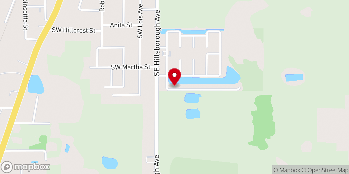 Map showing location of SE Suarez St