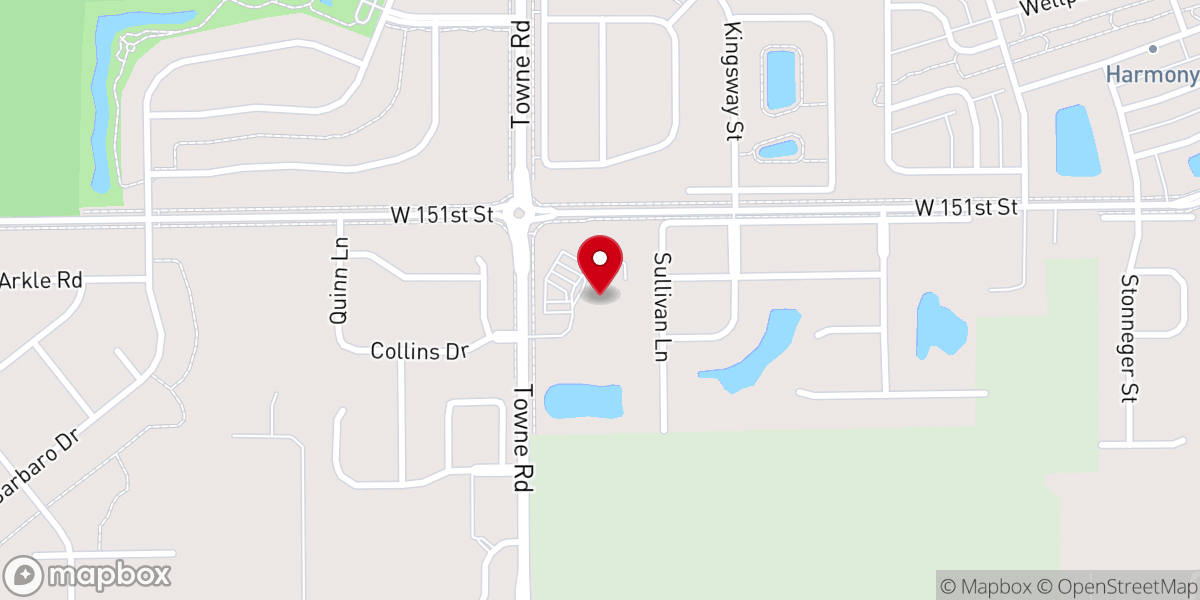 Map showing location of Thrive Christian Church