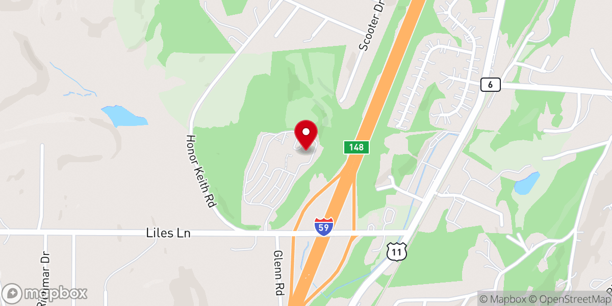 Map showing location of CrossPoint Church