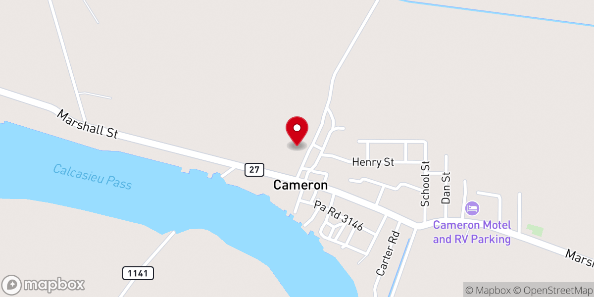 Map showing location of Cameron Parish Police Jury West Annex