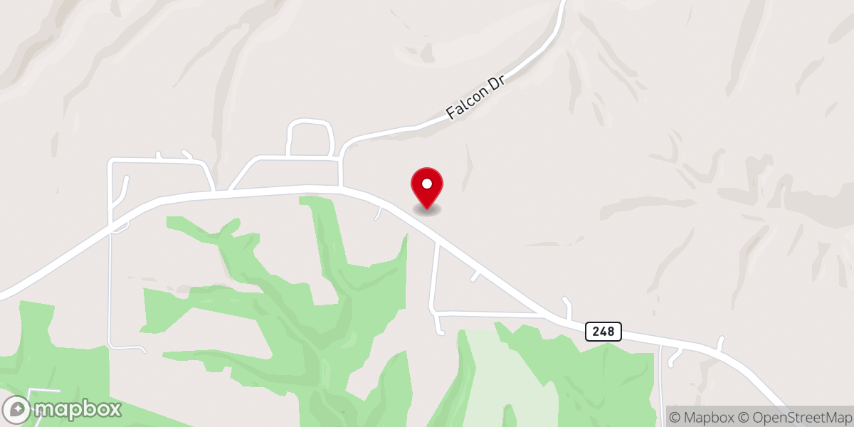 Map showing location of Mountain Home Church