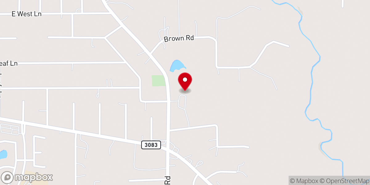 Map showing location of Caney Creek Cowboy Church