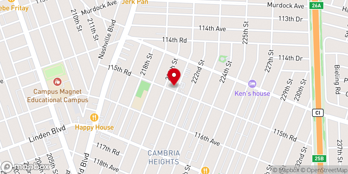 Map showing location of Sacred Heart Catholic Academy
