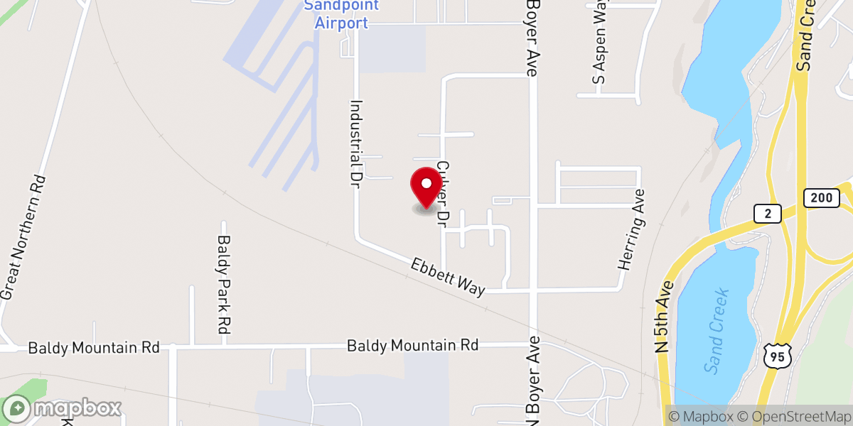 Map showing location of Bonner Community Food Center