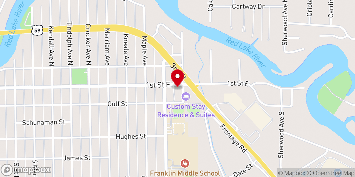 Map showing location of St John Lutheran Church