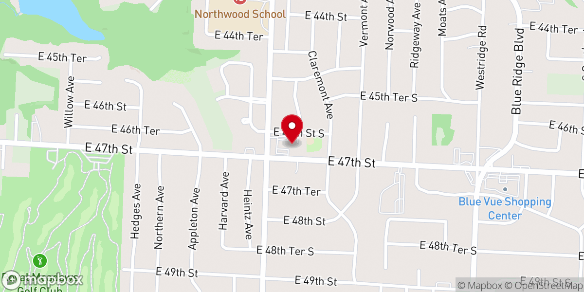 Map showing location of Stering Acres Baptist Church