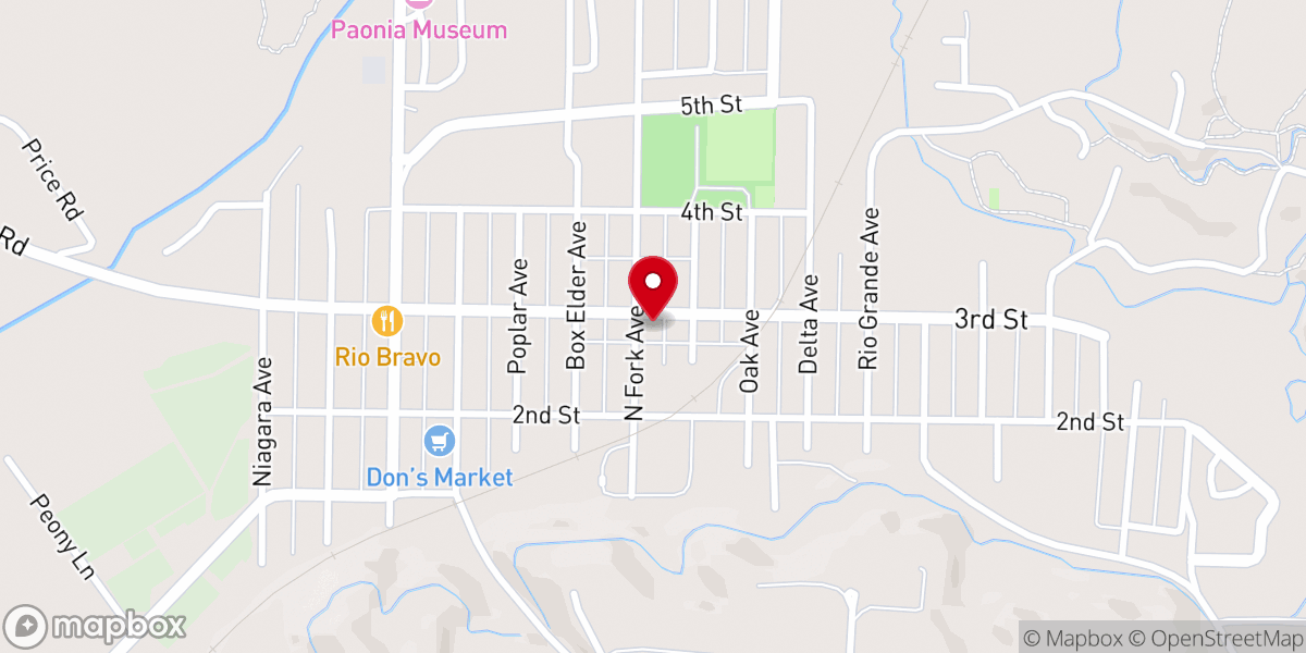 Map showing location of Sacred Heart Catholic Church