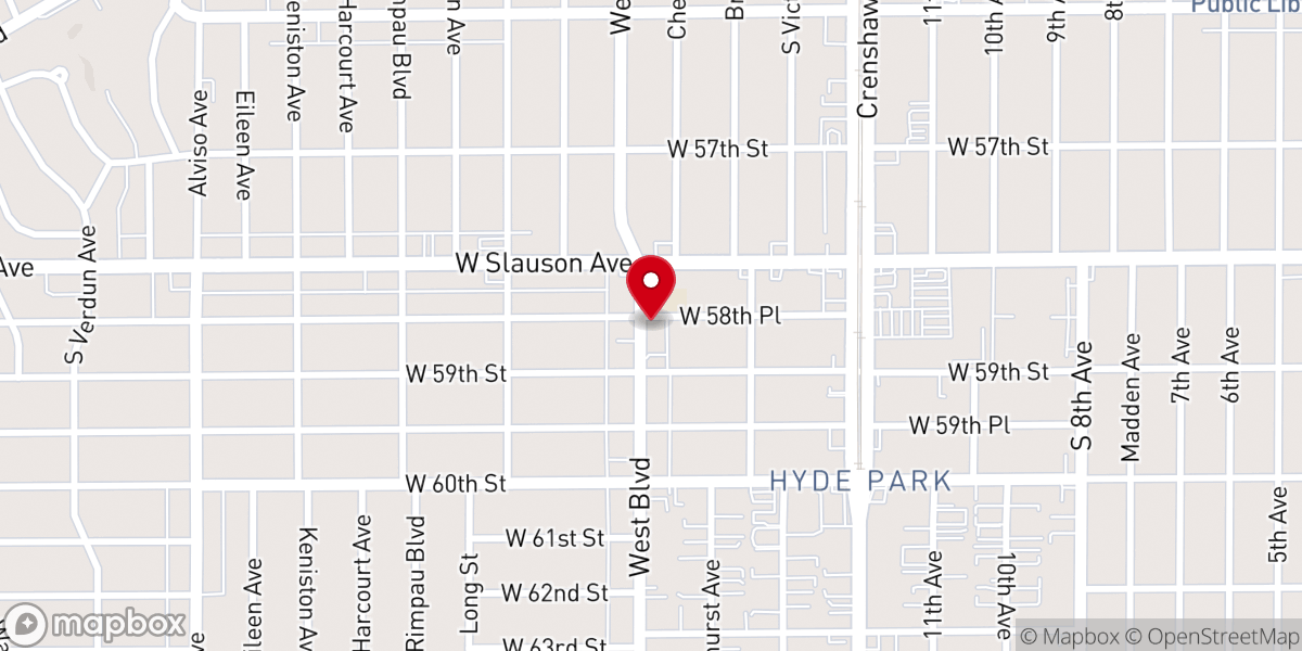 Map showing location of Peoples' International Church